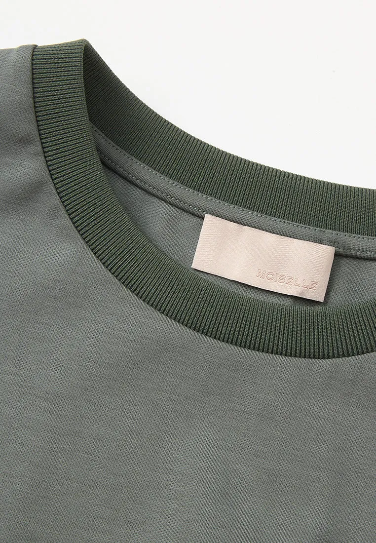 Patchwork Asymmetric-hem Dress WaterRepellent Finish Creative Glow