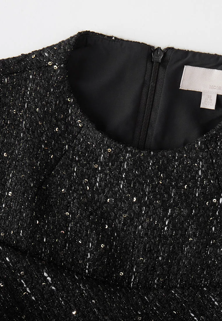 Fantasy Mood QuickDrying Fiber Cape-detail Sequin-detail A-line Dress