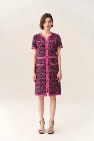 Recycled Polyester Fuchsia Lady Tweed Dress