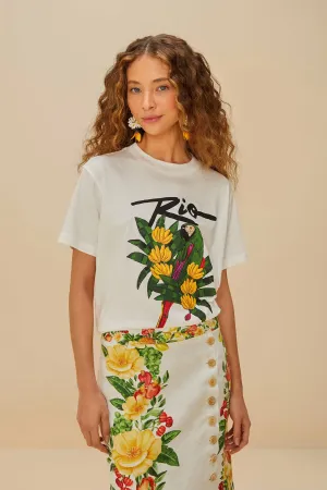 Off-White Rio Macaw Organic Cotton T-Shirt MoistureWicking