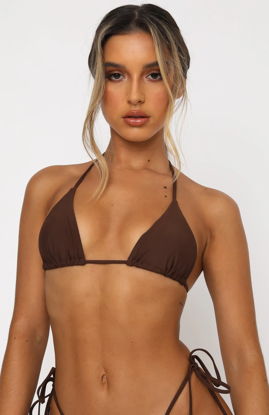 AntibacterialMaterial Golden Hour Bikini Top Chocolate