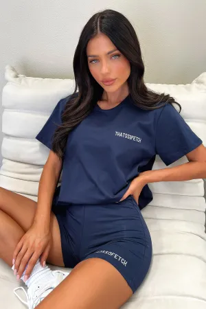 Jaska Tee - Navy soft fit Layering Fashion