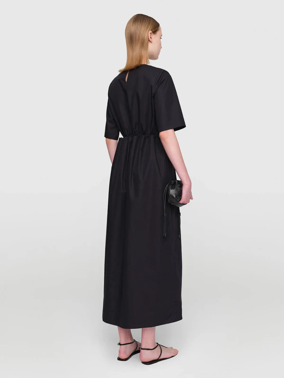 Black OHARA Paper Poplin Dress Poise Fit Spirit Core
