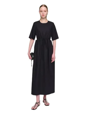 Airtight Zipper Black OHARA Paper Poplin Dress