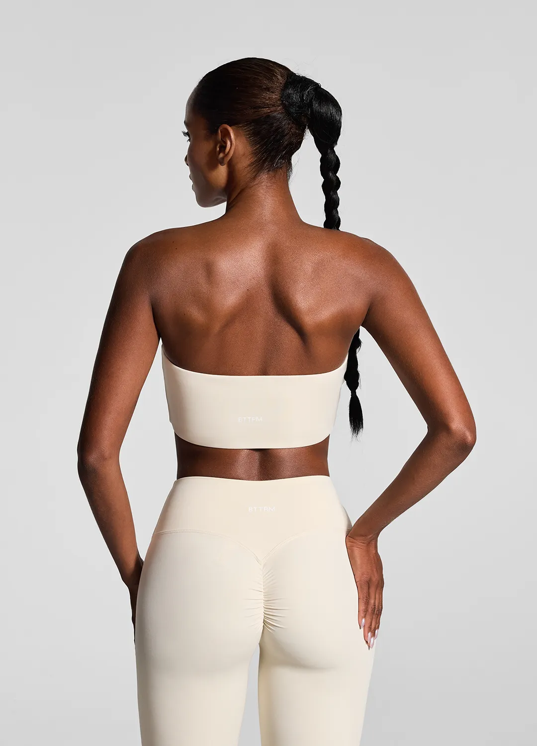 Soft Blended Fabric Layered Ply Construction Strapless Bandeau Top