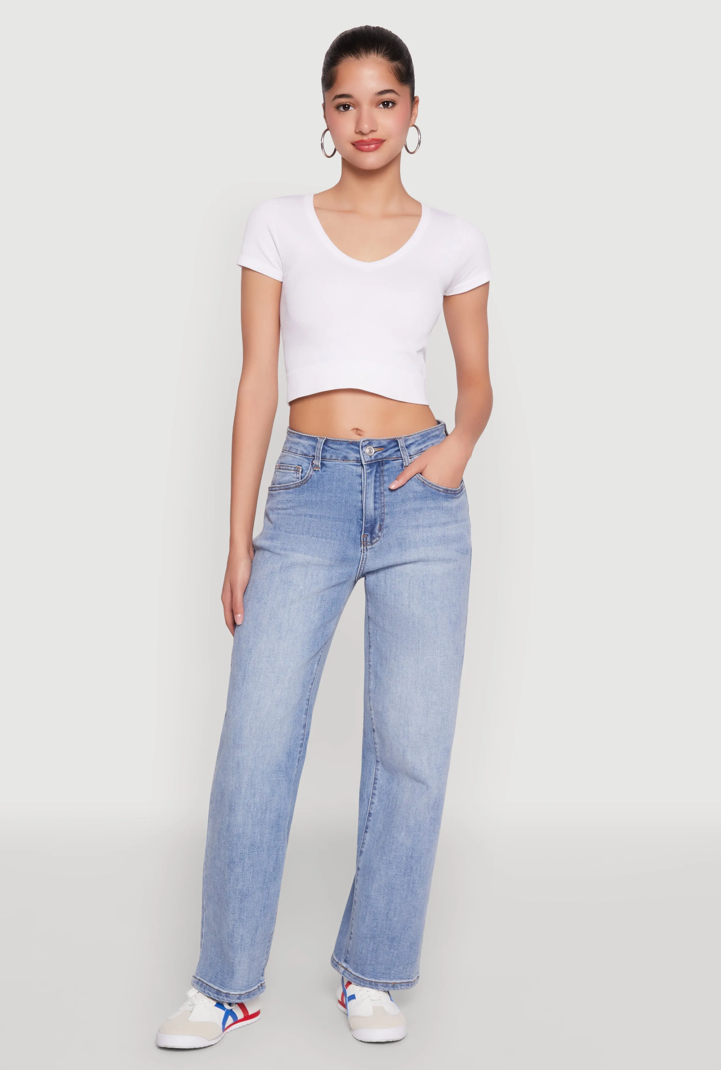 WAX Mid Rise Whiskered Straight Leg Jeans Chill Outfit Relaxed Style Earthy Relaxed Fashion