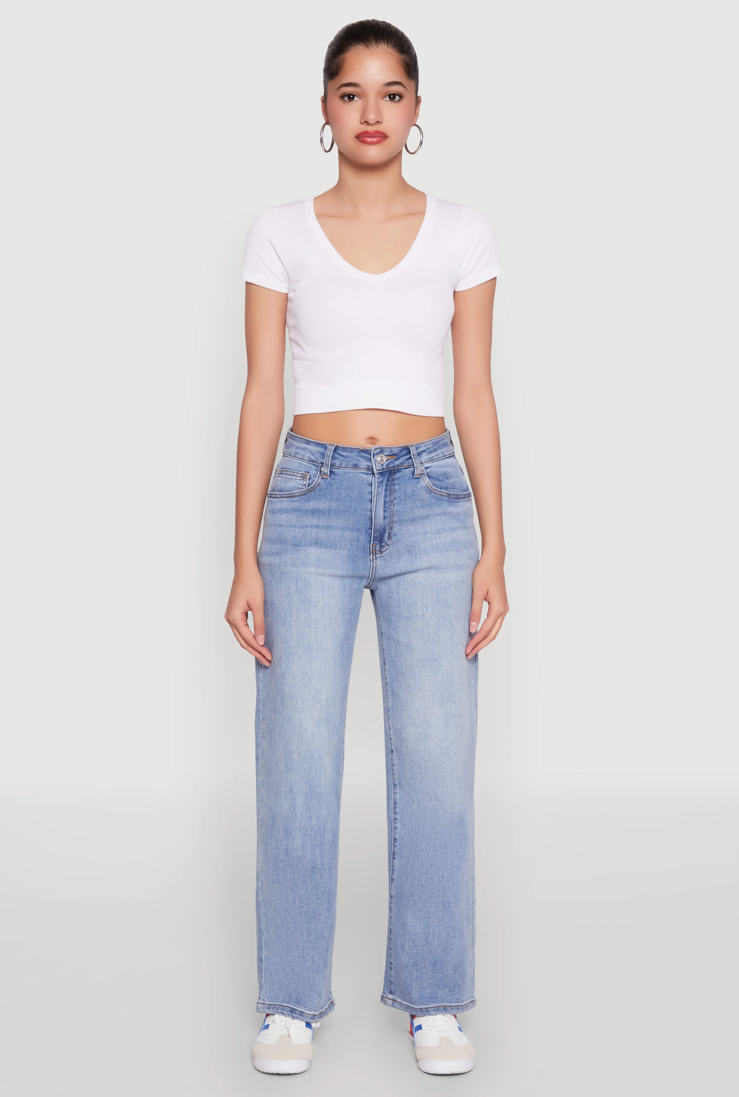 Natural Fit Classic Wear Textured WAX Mid Rise Whiskered Straight Leg Jeans