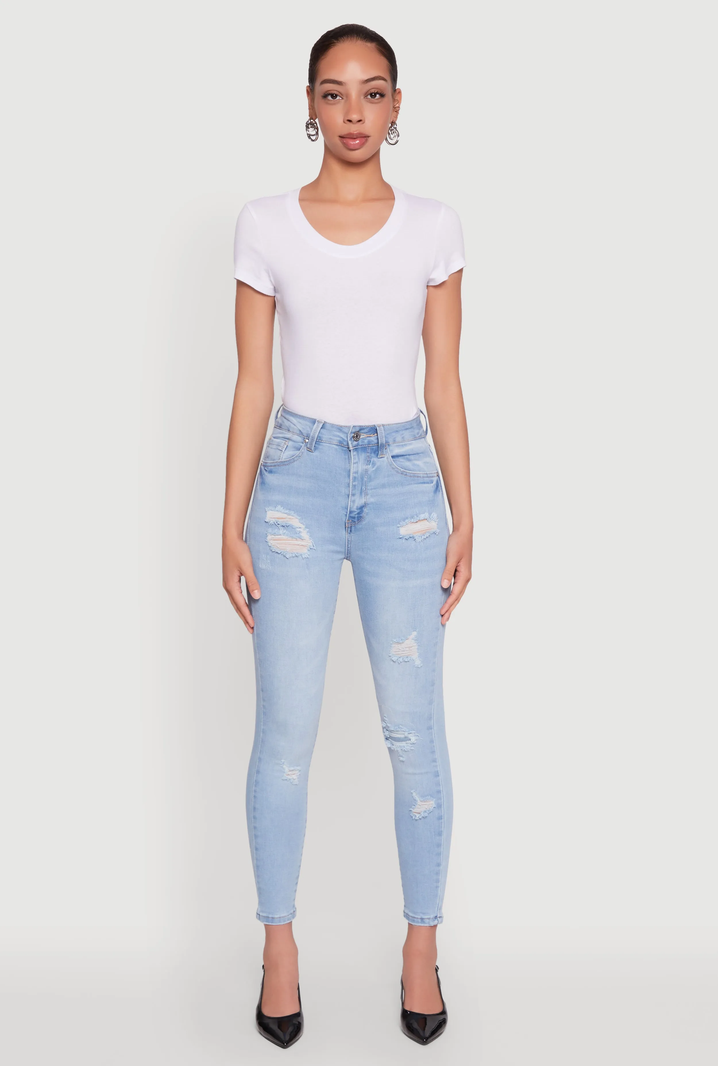 WAX Whiskered Distressed Jeans Active Days