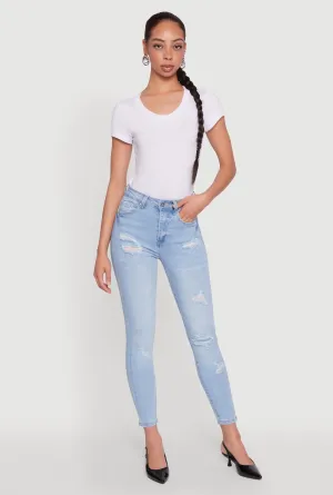 Casual Friday Classic Casual Smart Casual Unisex Wear WAX Whiskered Distressed Jeans