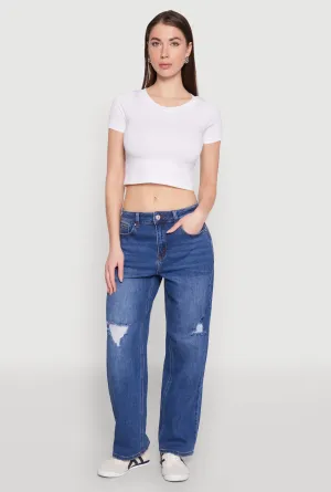 Daily Outfit Streetwear Fan Earthy High Quality WAX Whiskered Ombre Distressed Jeans