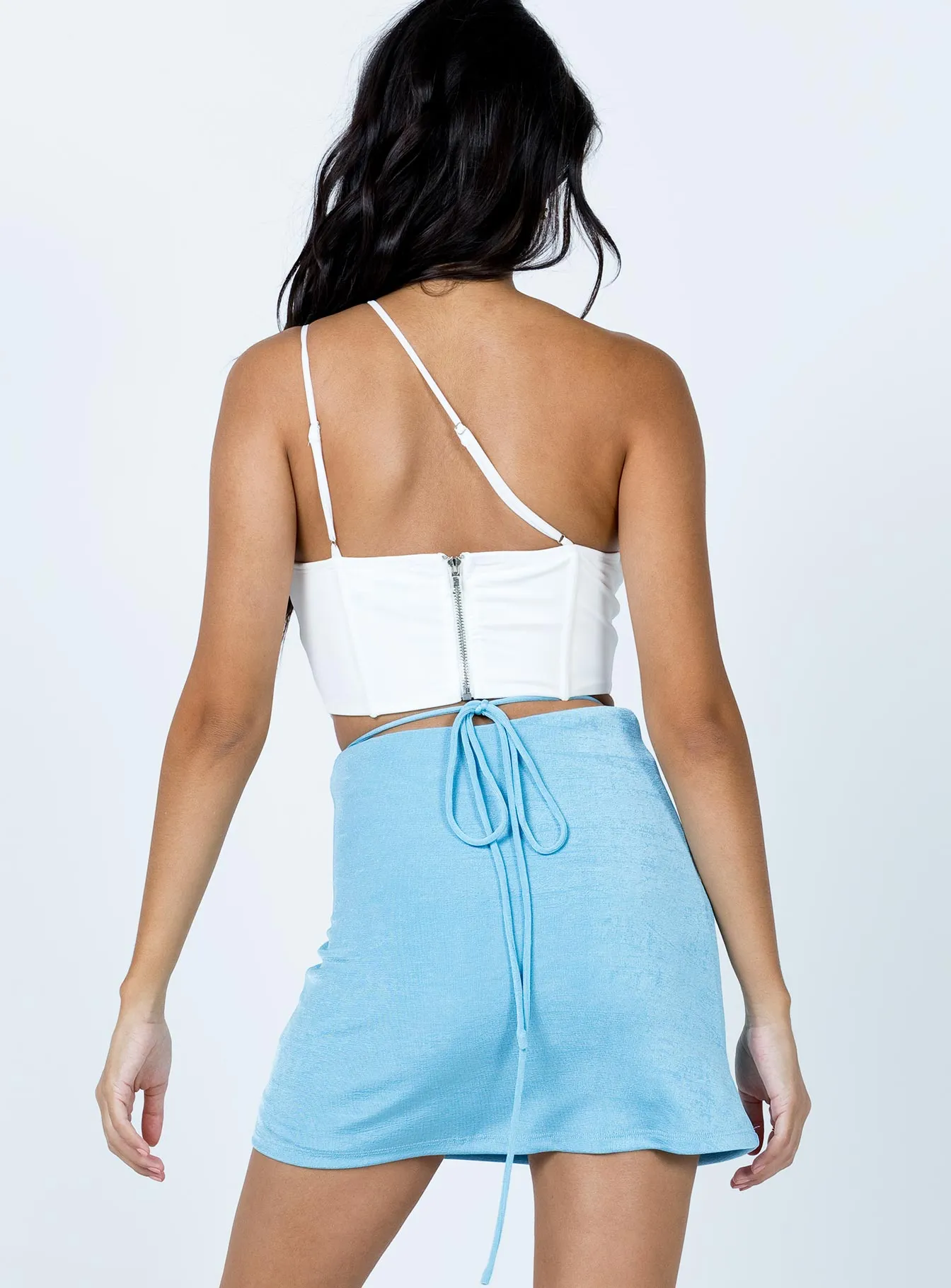 Maisie Mini Skirt Blue Fresh Look Oversized style