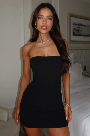 Daena Strapless Mini Dress - Black Convertible Neckline Fashion Rebel