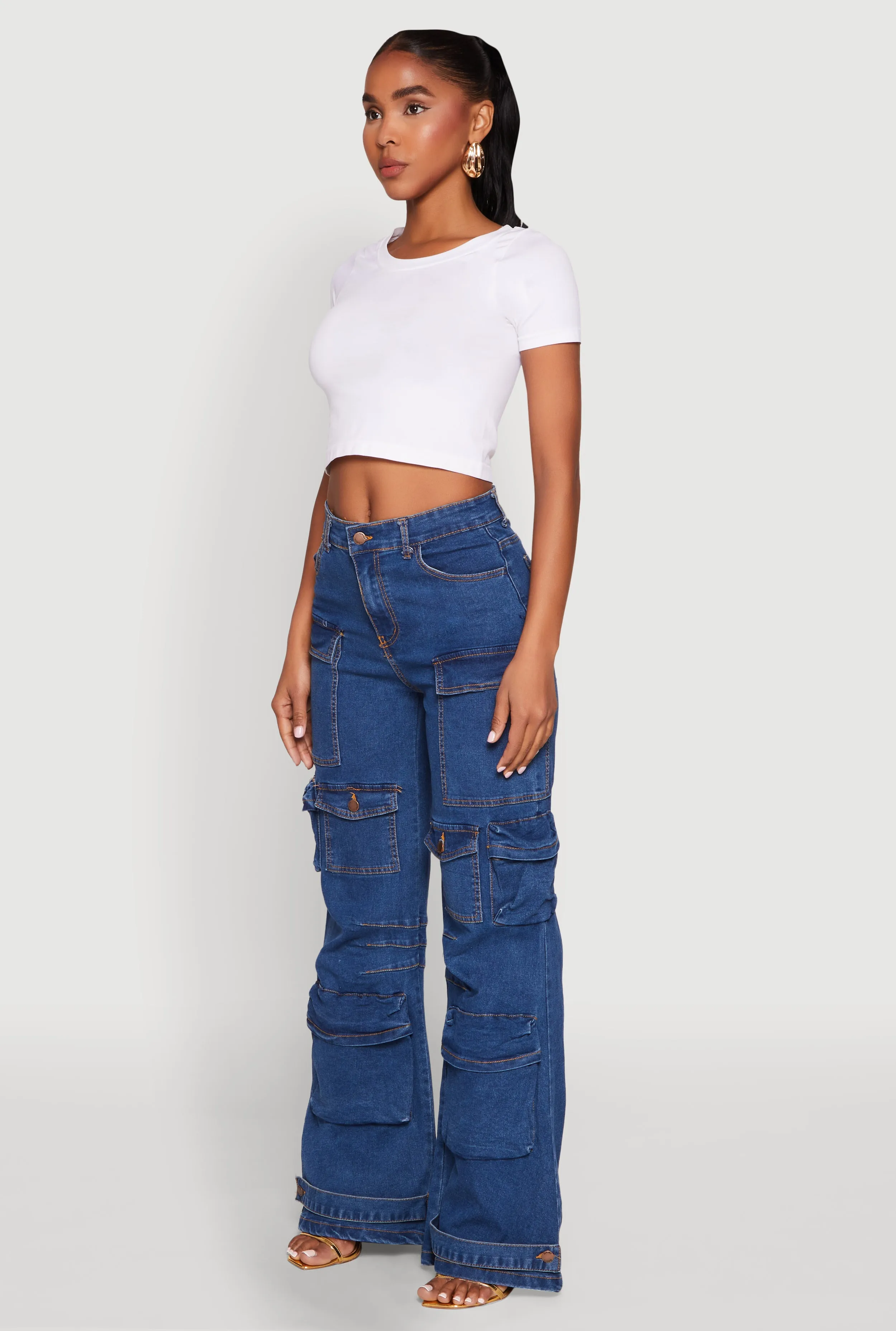 Daisy Cargo Pocket Flare Jeans Day Off Fit