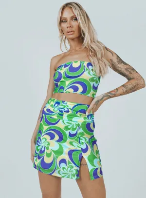 Tapered Cut All Season Wear Public Desire Mini Skirt Multi