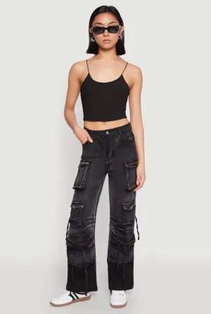 Non Toxic Textile Certified Daisy Mineral Wash Cargo Baggy Jeans