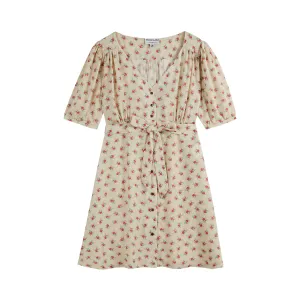 MicroPerforatedTexture Guimauve Dress