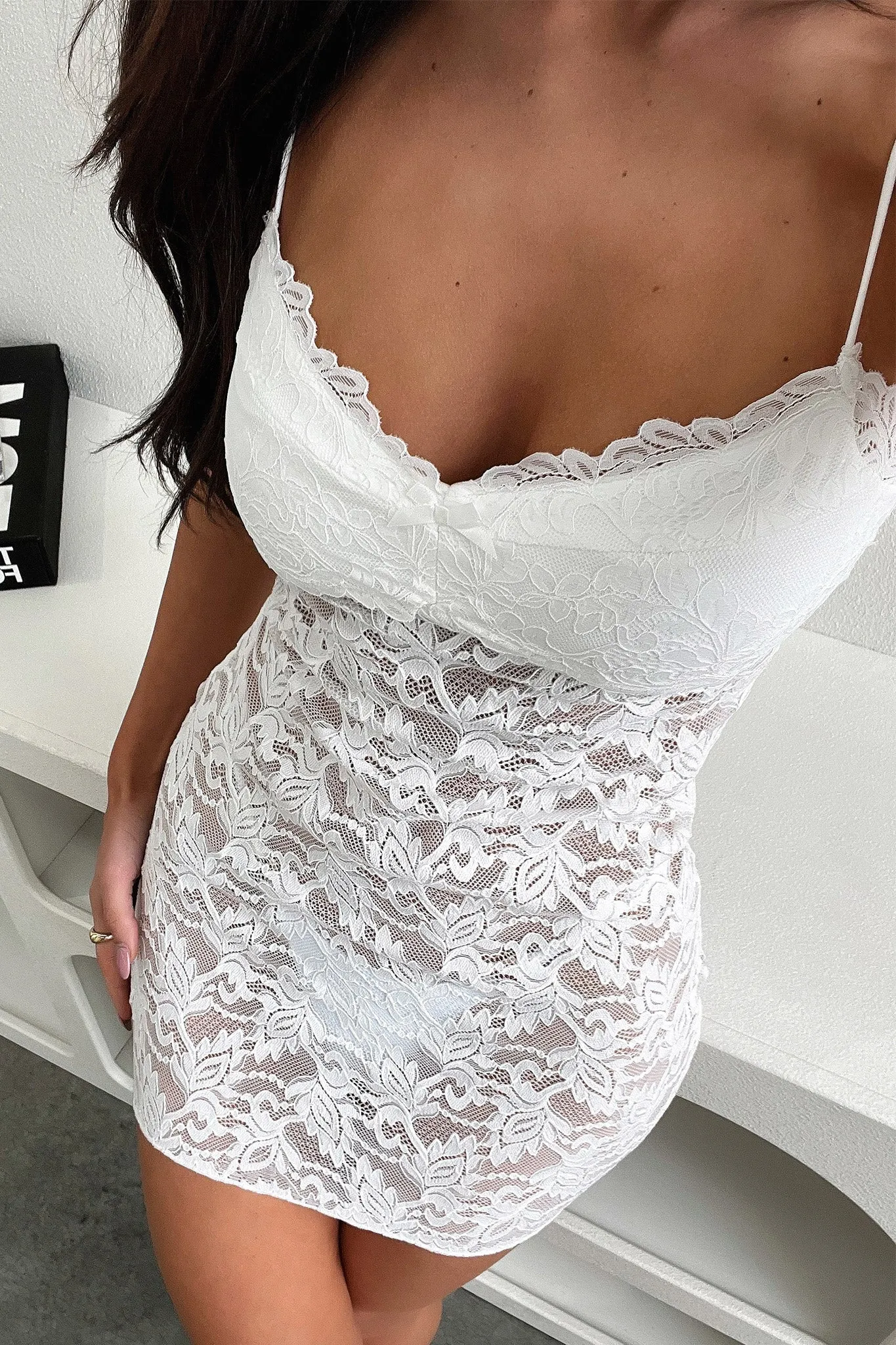 Sassy Pop Pop Beat Aneera Dress - White