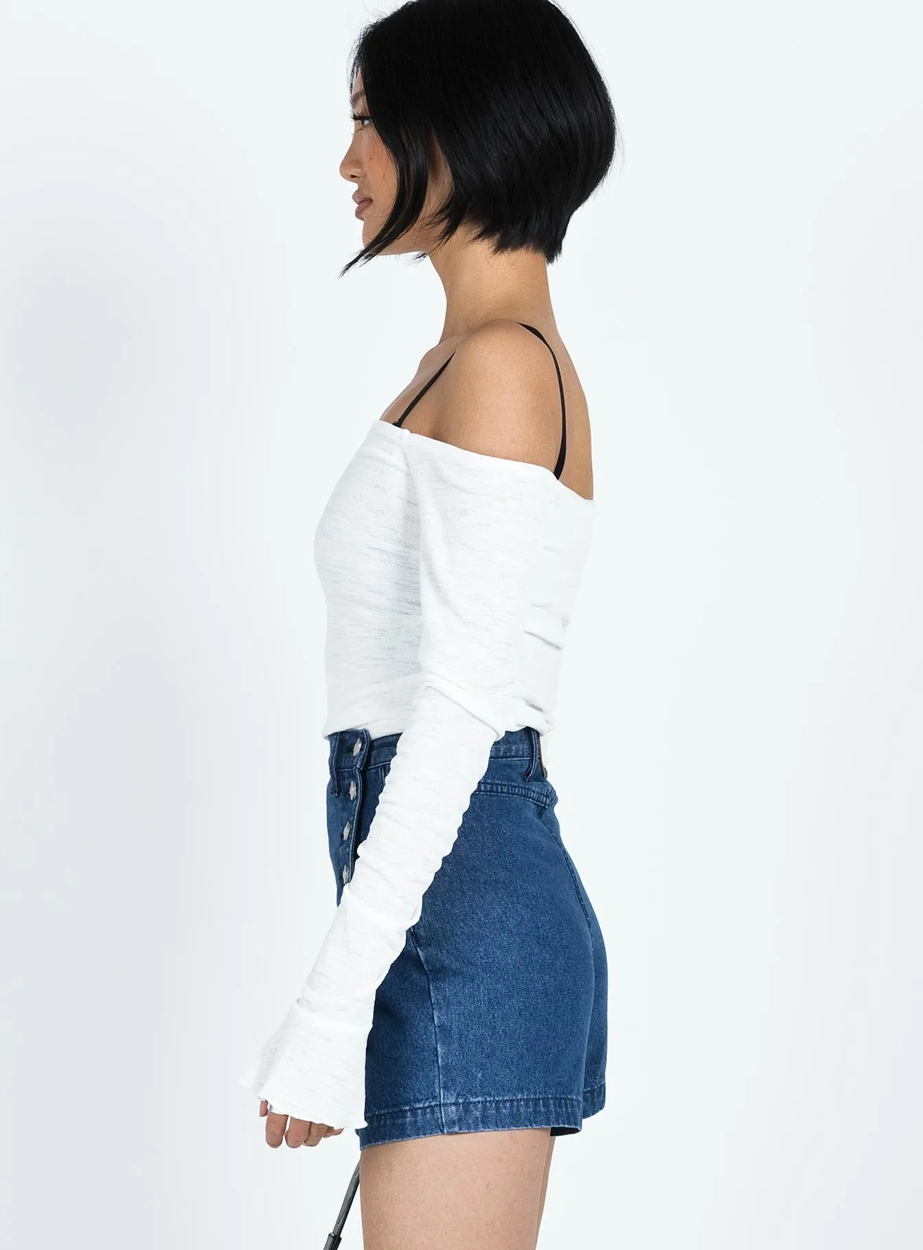 Moda Skort Dark Wash Denim Layered Style