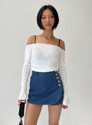 Moda Skort Dark Wash Denim Tonal Layering