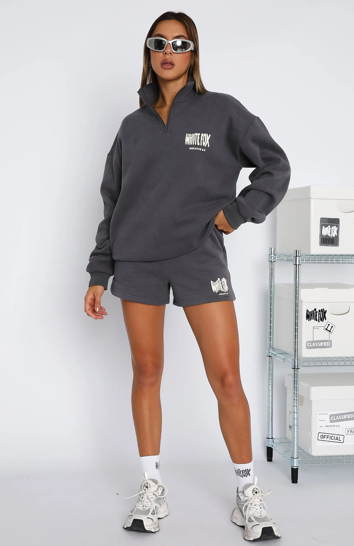 Archive 6.0 Lounge Shorts Ash Wide-leg cut Organic Cotton