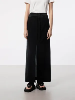 Relaxed Look Front Slit Straight Skirt