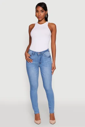 WAX Five Pocket Solid Skinny Jeans Relaxed Look Textured Versatile Shopping Day