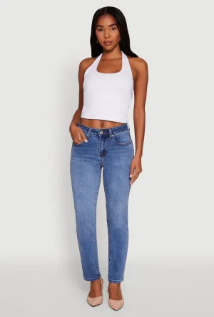 WAX Slim Straight High Rise Jeans Thermal Regulating Fabric