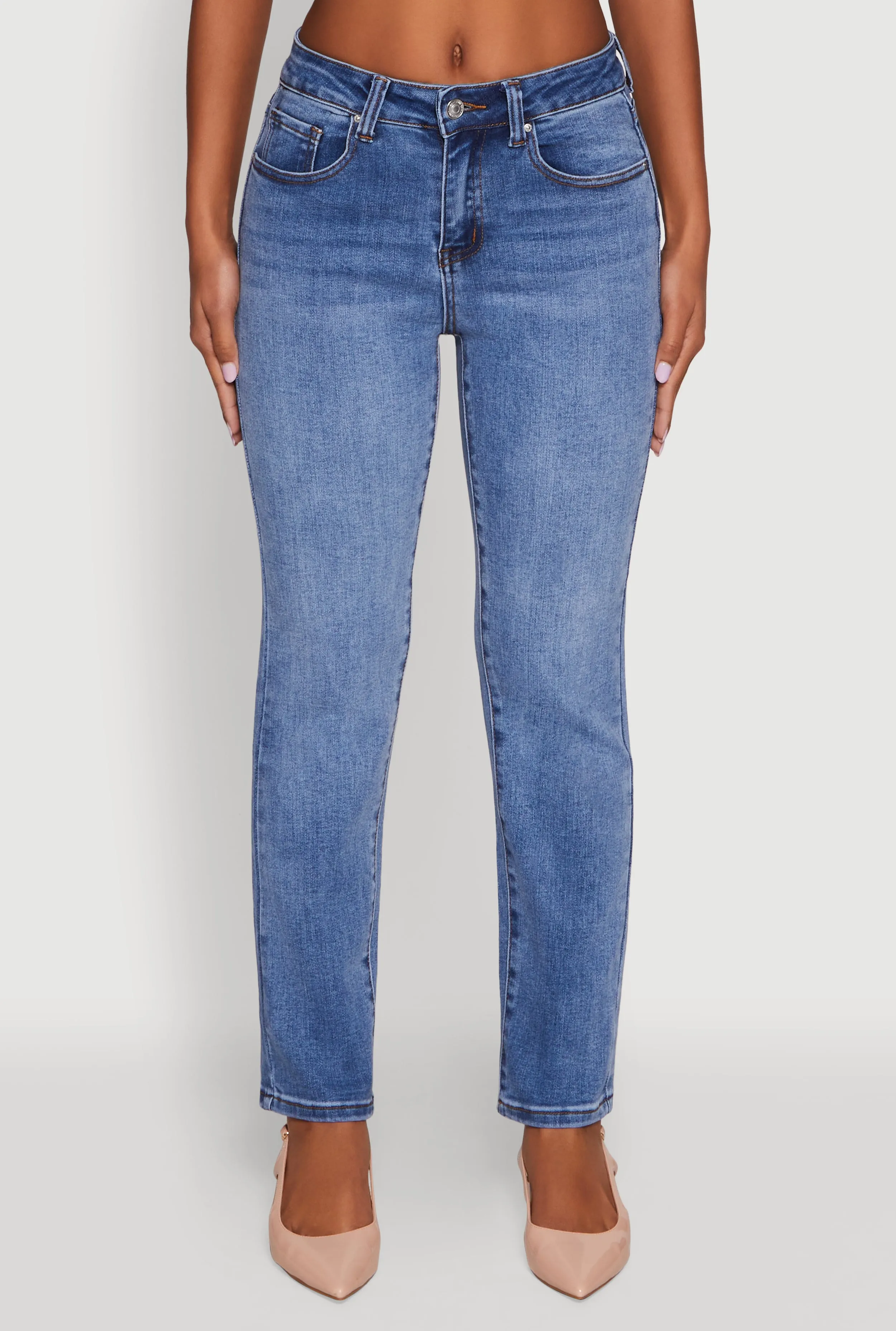 WAX Slim Straight High Rise Jeans Day Wear