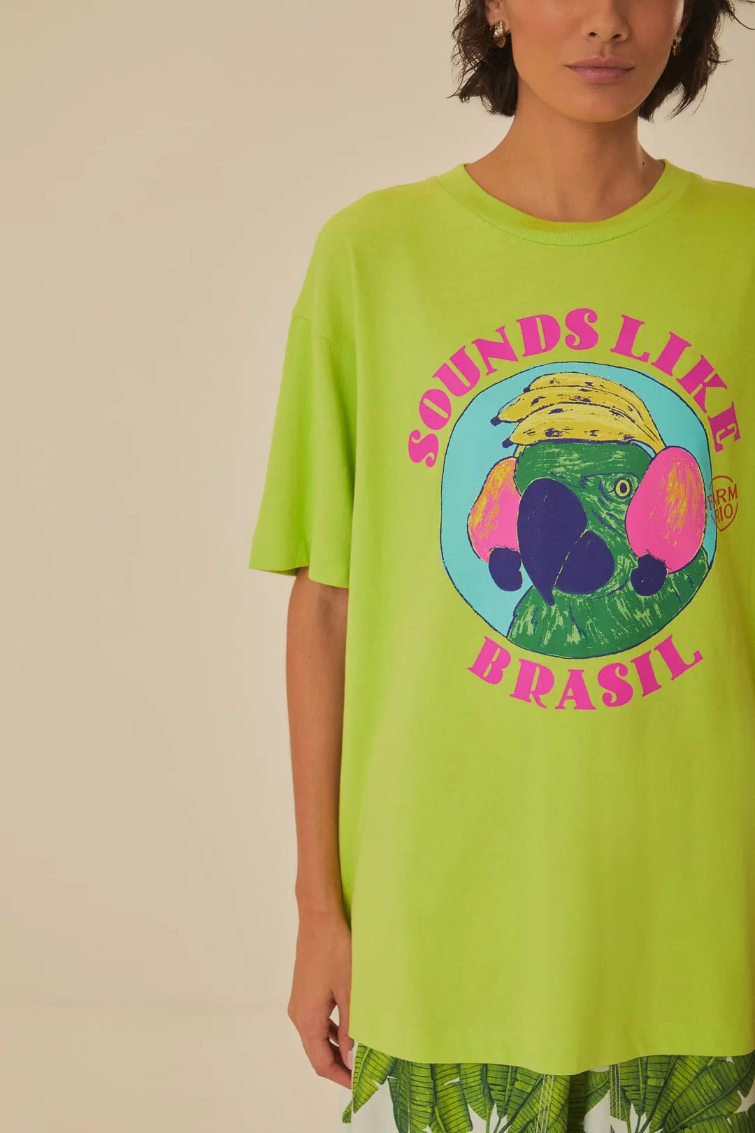 StainResistant Fabric Green Sounds Like Brasil Organic Cotton T-Shirt