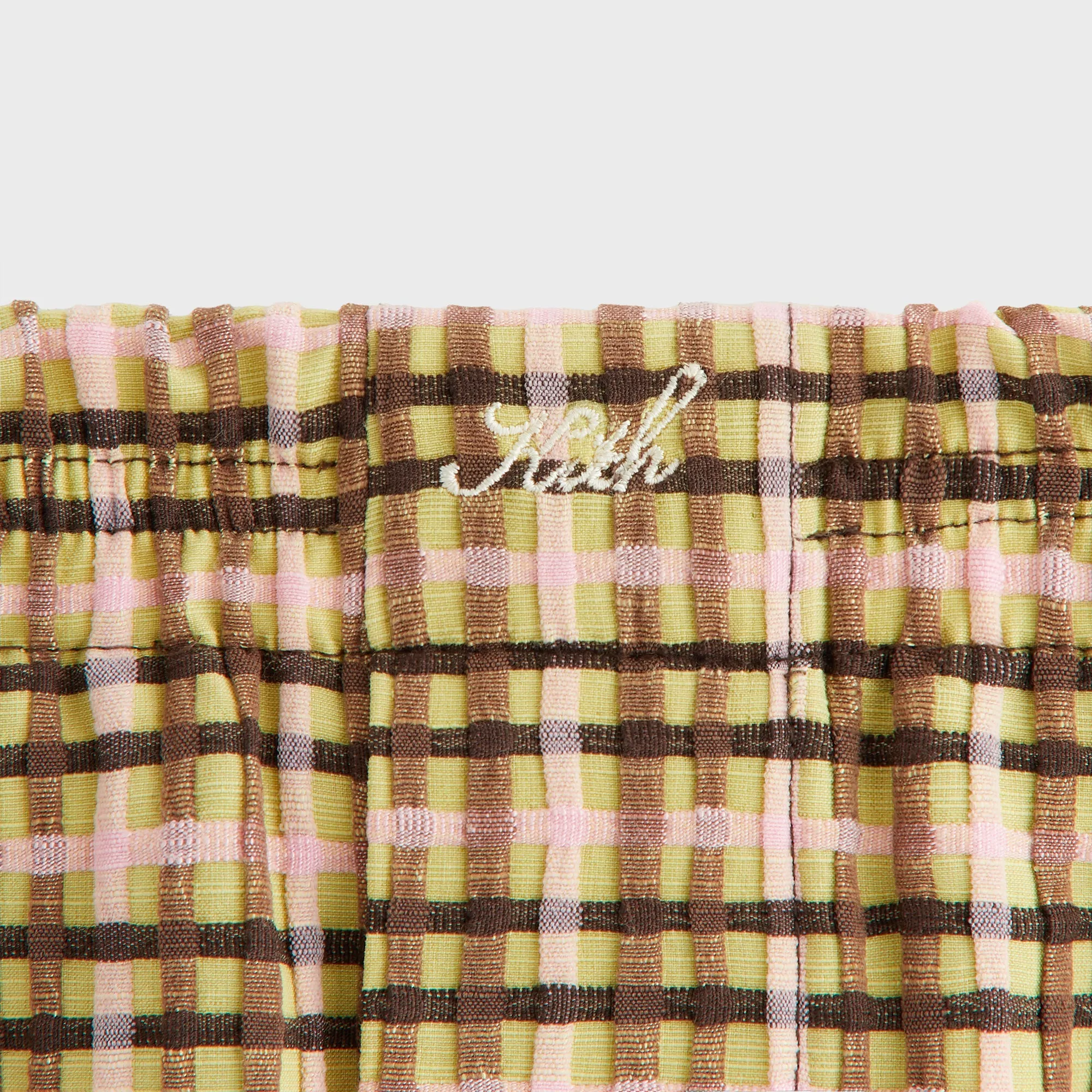 Cool Fit Striped Design Kith Women Ida II Bubble Check Boxer Short - Protea