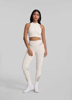 Zip Front Mesh Leggings Dance Practice For Adults