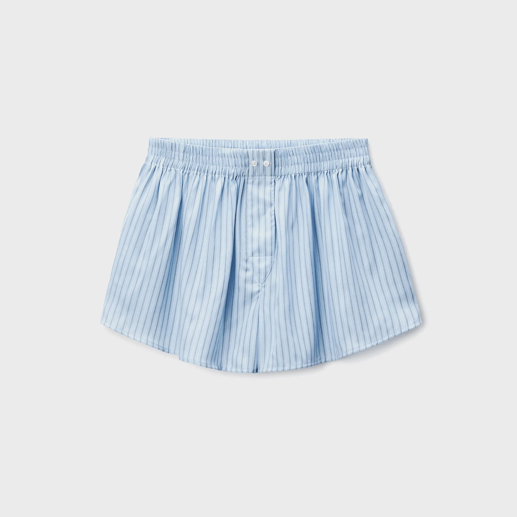 T by Alexander Wang Boxer Short with Slash Pocket - Oxford Blue Multi Durable Weave