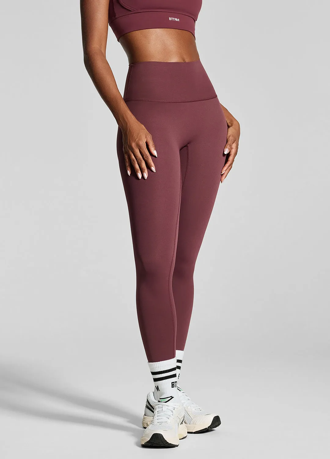 Street Comfort Mesh Panel Studio Practice Burgundy ? Leggings