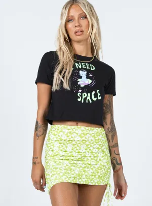 Cinzia Mini Skirt Green Refined Edge Waist Defining