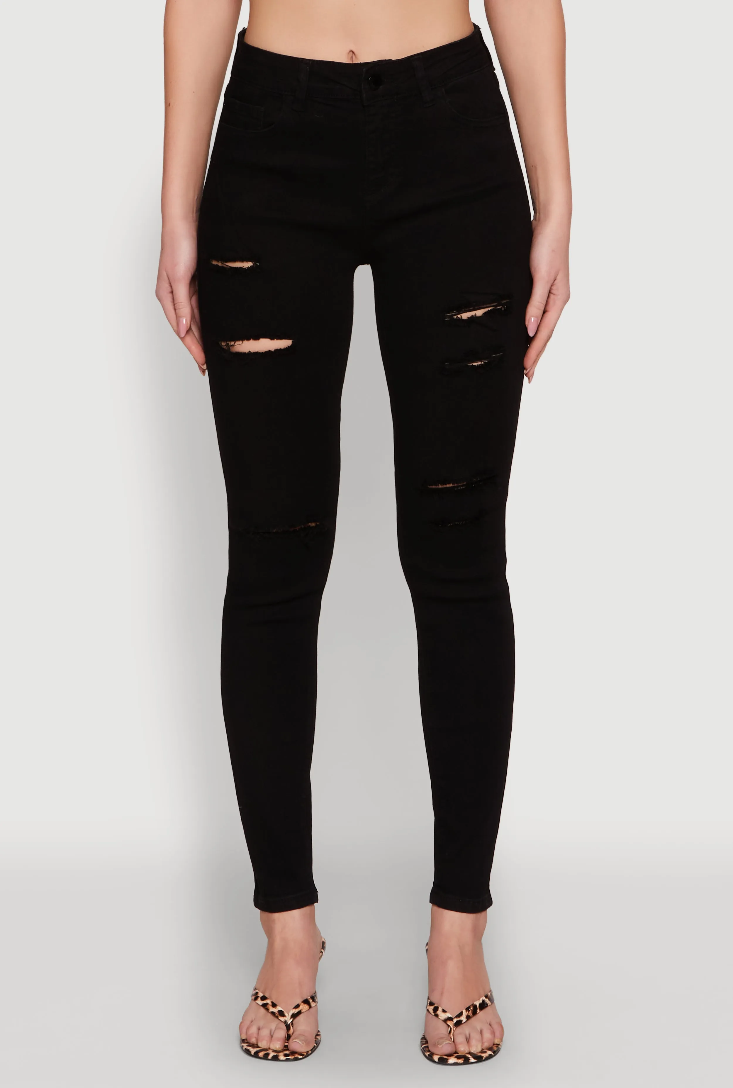 WAX Ripped Skinny Jeans Sharp Edge All Around Fit