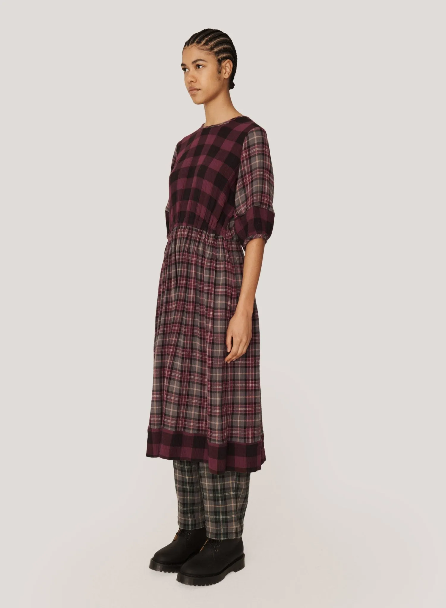 PillingResistant Cyber Core Burgundy Multi Garden Dress