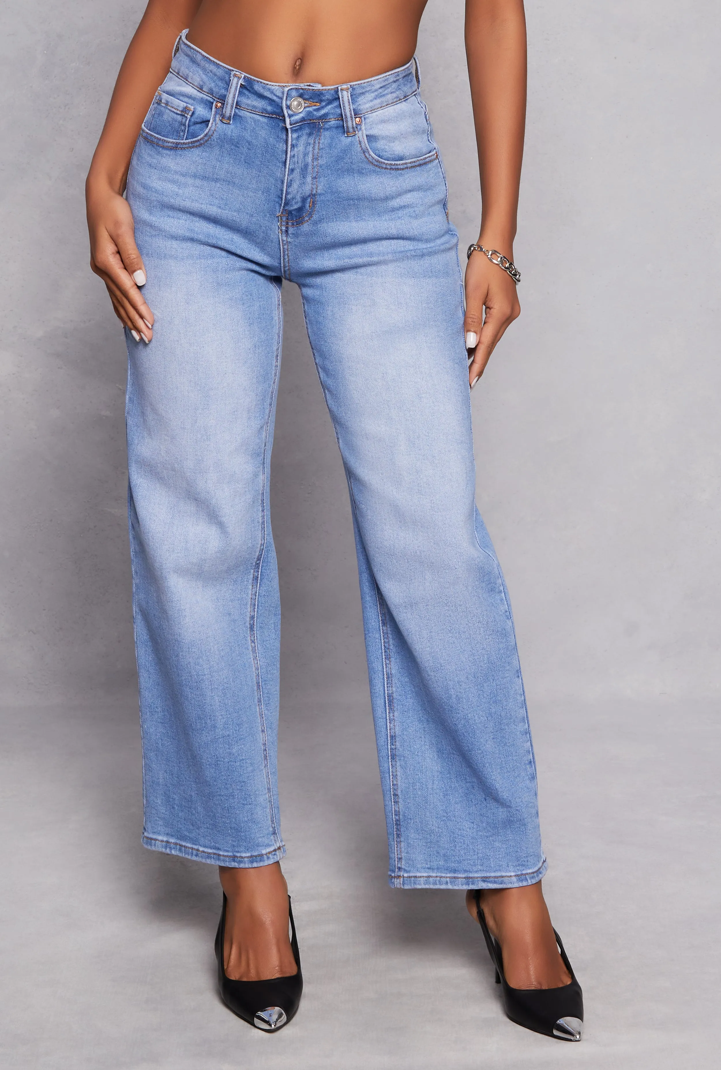 WAX Basic Straight Leg Jeans Smooth Lightweight
