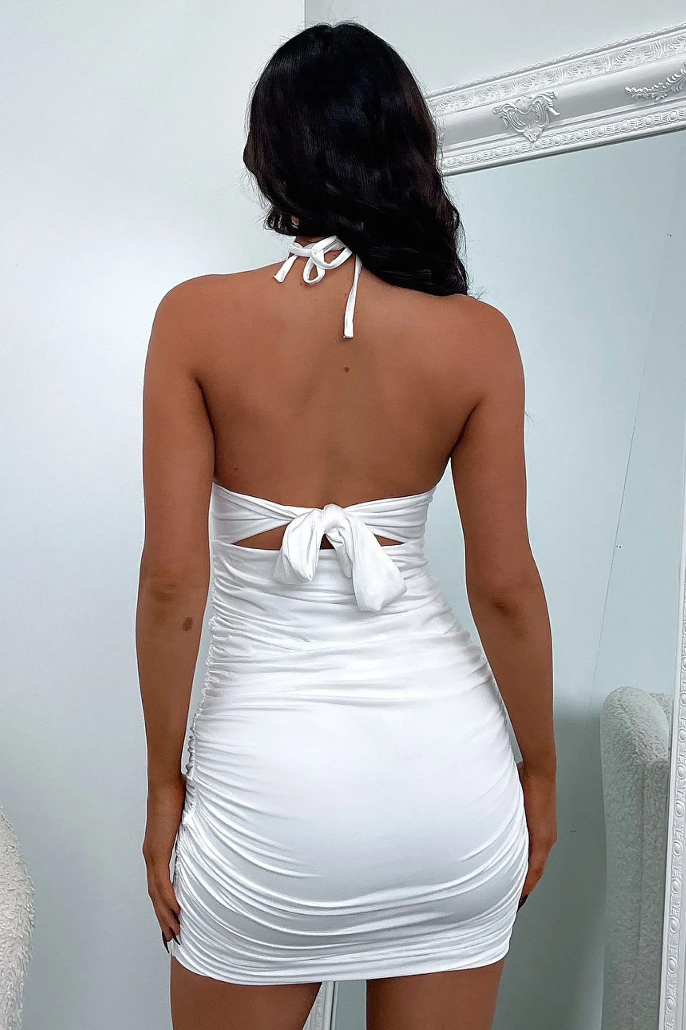 City Soft Cut Edge Kyson Dress - White