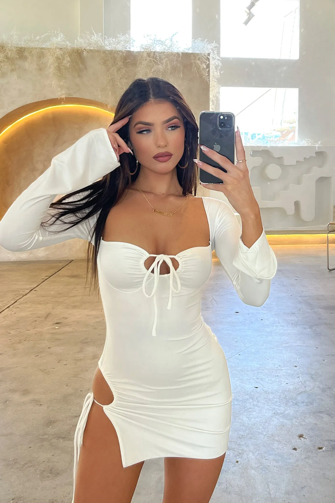 Casual yet chic piece Noor Mini Dress - White
