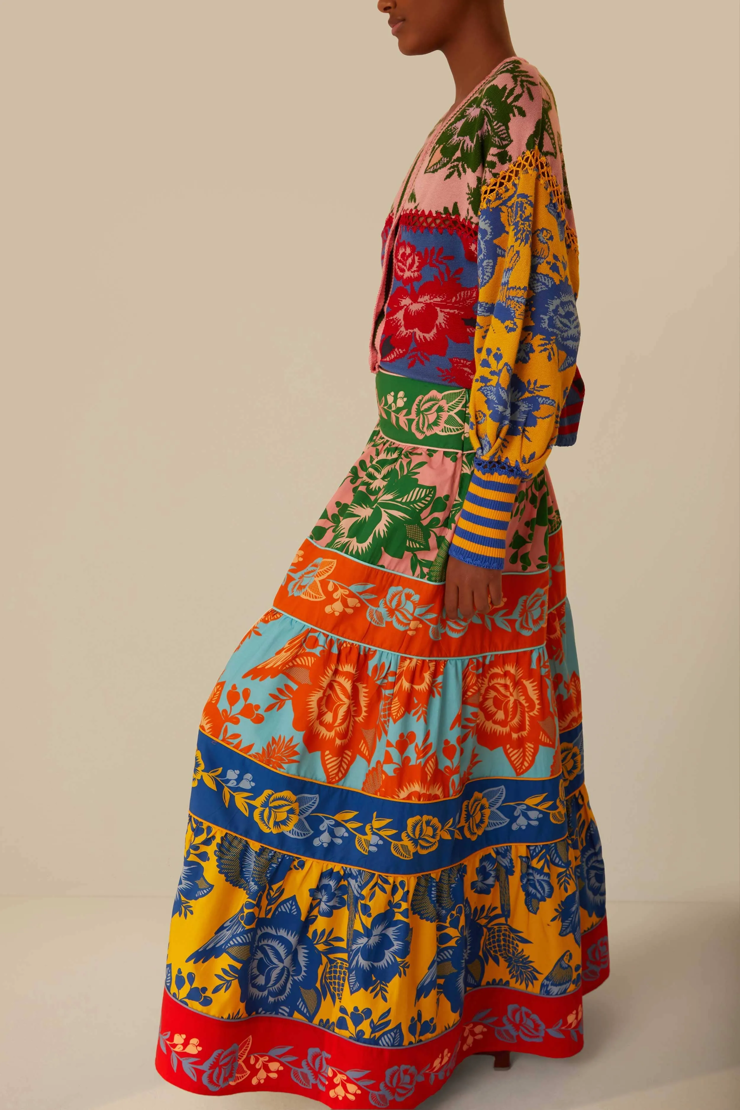 Lace Garden Tiered Maxi Skirt Outfit Ideas Performance Wear