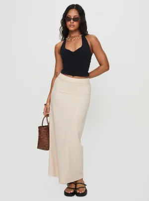 Slow Fashion Chafe Resistant Kairyn Maxi Skirt Beige