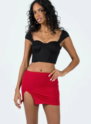 Sturdy Waistband Lowell Mini Skirt Red