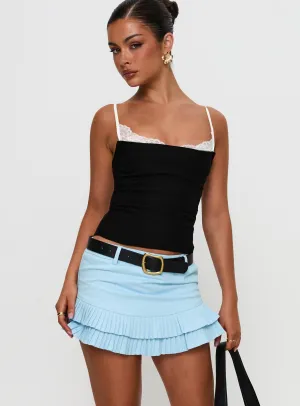 Guilea Pleat Skort Blue Simple Fit