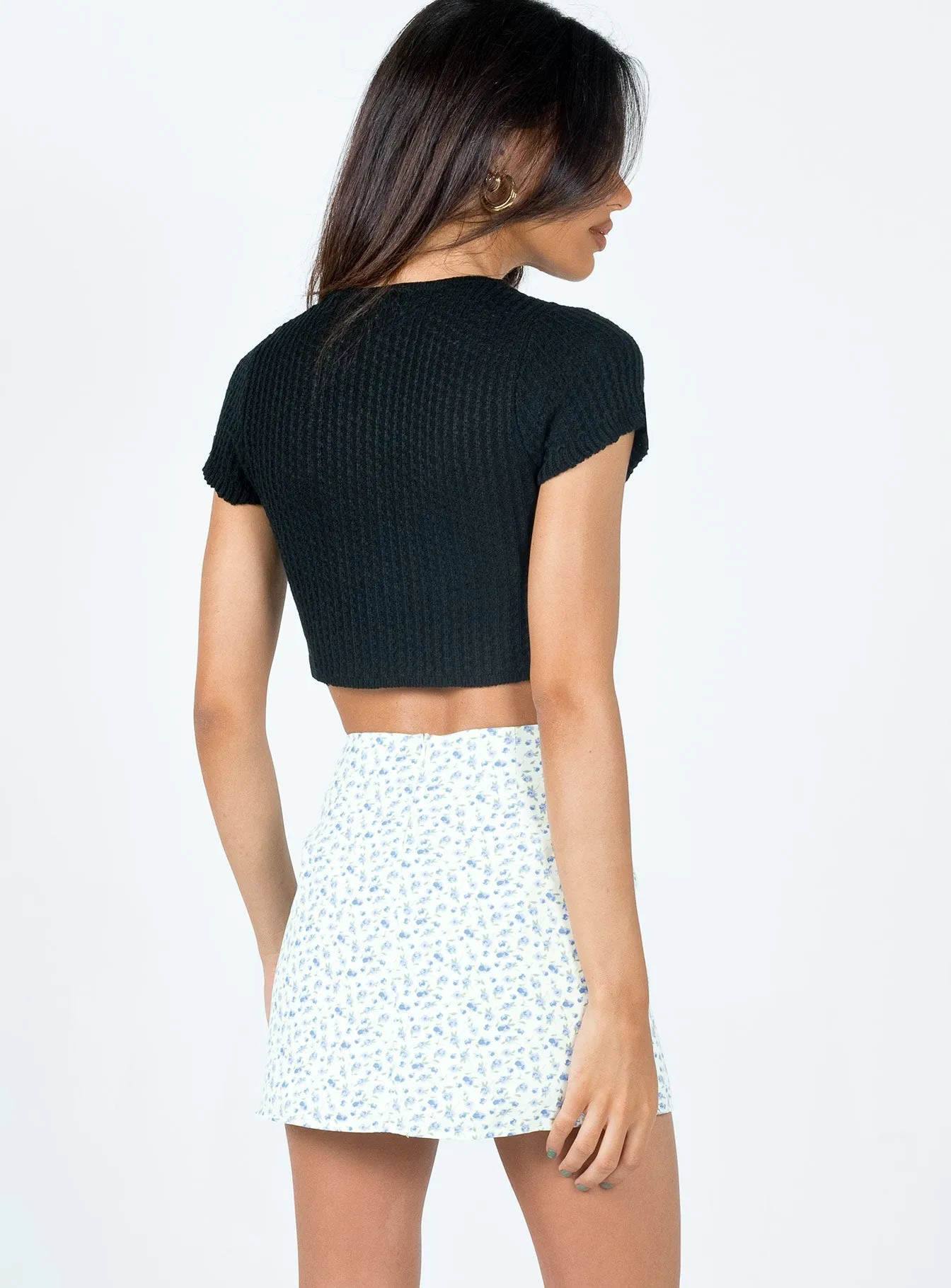 Stretch Fabric Selby Mini Skirt Green