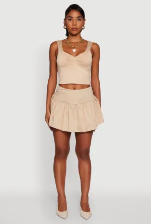 Iris Sweetheart Cropped Tank Top traditional warfare Silk Touch Finish