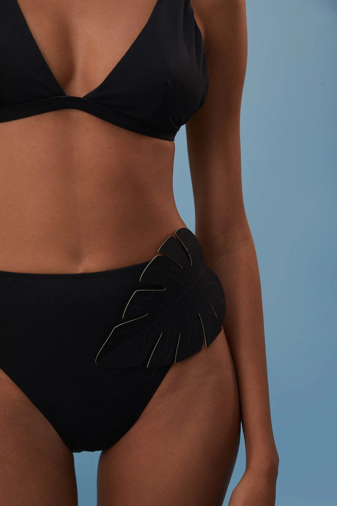 Black Bikini Bottom Global Cool FlexibleCollar