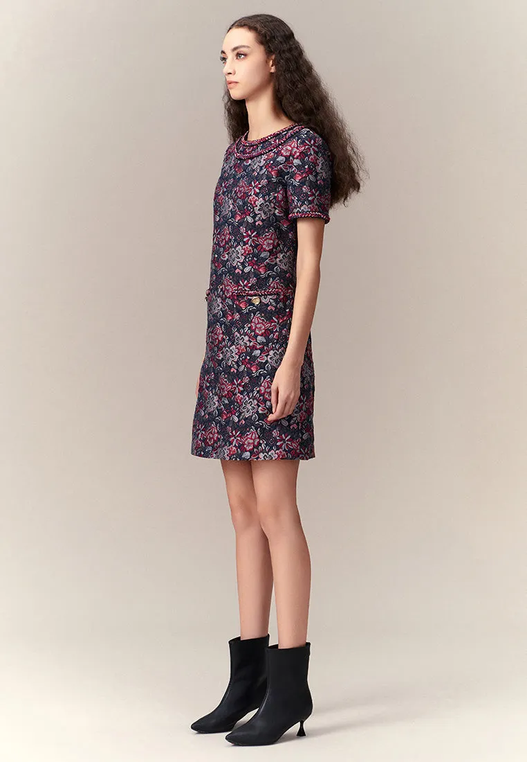 Glass Fit Oriental Jacquard Dress