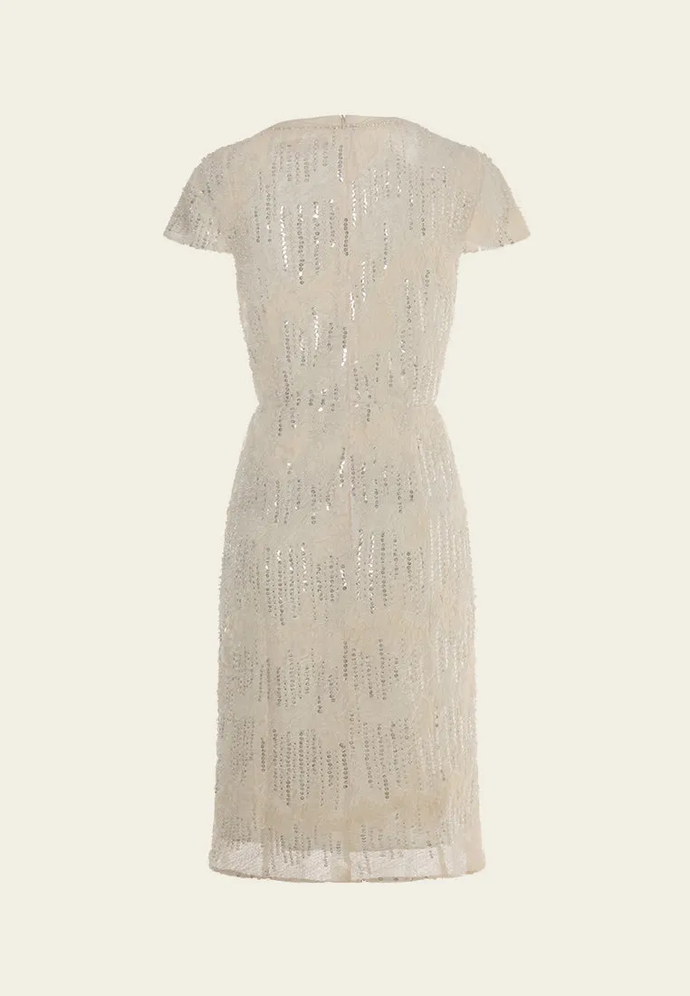 Frayed Detail Welt-pocekt Embellished Dress MoistureManagementSystem ShrinkageFree Fabric