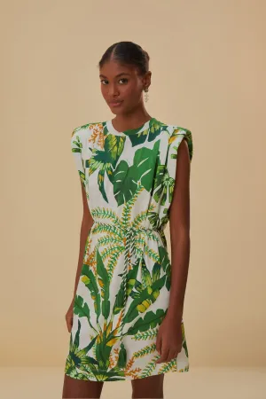 Tropical Forest Off-White T-Shirt Dress Shoot Mood