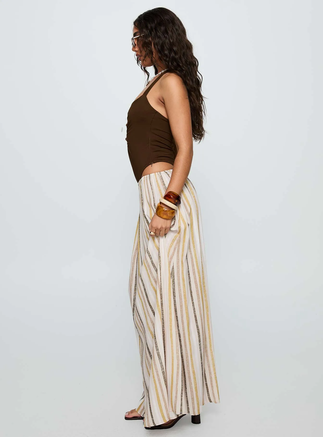 Aisla Maxi Skirt Multi Bold Finish Subtle Shimmer